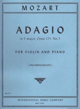 MOZART, Wolfgang Amadeus (1756-1791) Adagio in E Major, K. 261 for Violin and Piano (FRANCESCATTI)