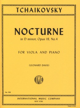 TCHAIKOVSKY, Pyotr Ilyich (1840-1893) Nocturne, Op.19, No. 4 for Viola and Piano (DAVIS)