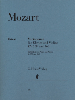 MOZART, Wolfgang Amadeus (1756-1791) Variations KV 359, KV 360 for Violin and Piano