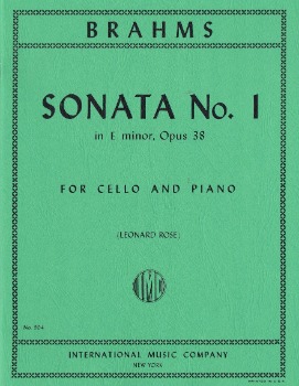 BRAHMS, Johannes (1833-1897) Sonata No. 1 in E minor, Op. 38 for Cello and Piano (ROSE)