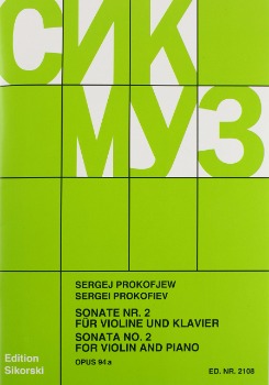PROKOFIEV, Sergei (1891-1953) Sonata No. 2, Op. 94a for Violin and Piano