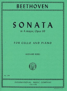 BEETHOVEN, Ludwig van (1770-1827) Sonata No. 3 in A major, Op. 69 for Cello and Piano (ROSE)