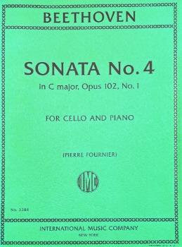 BEETHOVEN, Ludwig van (1770-1827) Sonata No. 4 in C major, Op. 102, No. 1 for Cello and Piano (FOURNIER)
