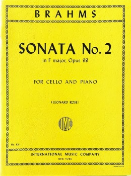 BRAHMS, Johannes (1833-1897) Sonata No. 2 in F major, Op. 99 for Cello and Piano (ROSE)