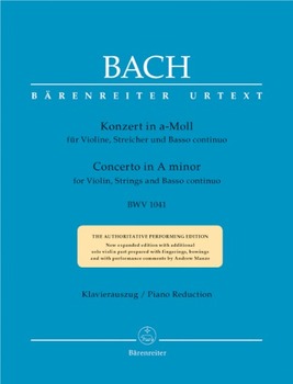 BACH, Johann Sebastian (1685-1750) Concerto No. 1 in A minor, BWV 1041 for Violin and Piano