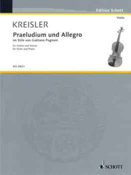 KREISLER, Fritz (1875-1962) Praeludium and Allegro for Violin and Piano