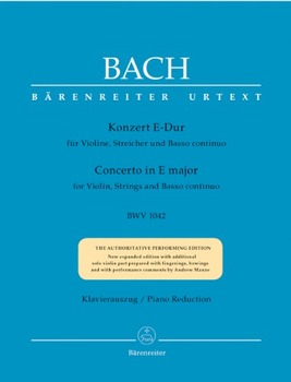 BACH, Johann Sebastian (1685-1750) Concerto No. 2 in E Major, BWV 1042 for Violin and Piano