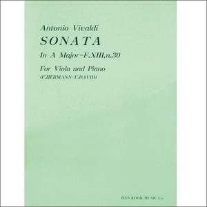 VIVALDI, Antonio (1680-1743) Sonata In A Major F.XIII n.30  For Viola and Piano 비발디 비올라 소나타