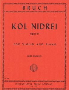 BRUCH, Max (1838-1920) Kol Nidrei, Op. 47 for Violin and Piano (GINGOLD)