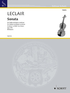 LECLAIR, Jean-Marie (1697-1764) Sonata in A minor, Op. 9/5 for Violin and Piano