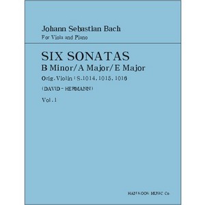 BACH, Johann Sebastian (1685-1750) SIX SONATAS Vol.1  For Viola and Piano 바하 비올라 6소나타 1권