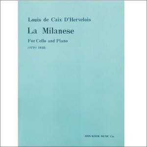 D&#039;HERVELOIS, Louis de Caix (1670-1759) La Milanese For Cello and Piano 데르벨루아 첼로 밀라네