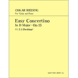 RIEDING, Oskar (1840-1916) Easy Concertino In D Major Op.25  For Violin and Piano 리딩 바이올린 소협주곡 라장조