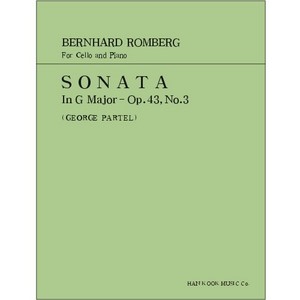 ROMBERG, Bernhard (1767-1841) Sonata In G Major Op.43, No.3 for Cello and Piano 롬베르그 첼로 소나타 43-3