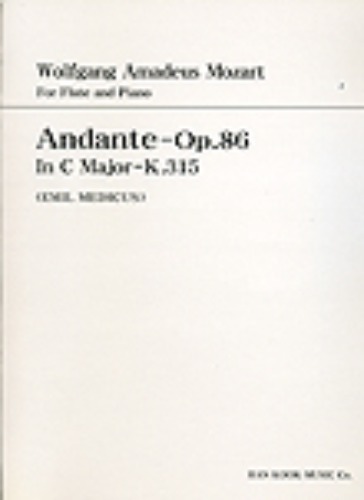 MOZART, Wolfgang Amadeus (1756-1791) Andante  K.315 For Flute and Piano 모짜르트 플루트 안단테