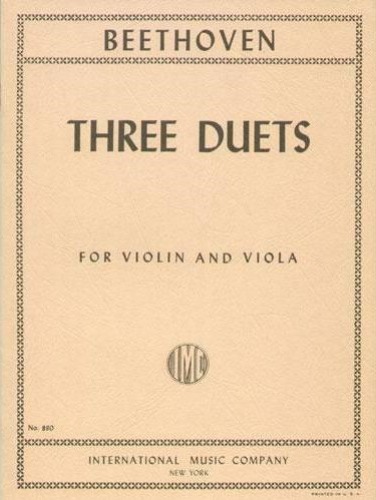 BEETHOVEN, Ludwig van (1770-1827) Three Duets for Violin and Viola (HERMANN-PAGELS)