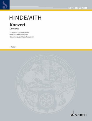 HINDEMITH, Paul (1895-1963) Concerto for Violin and Piano