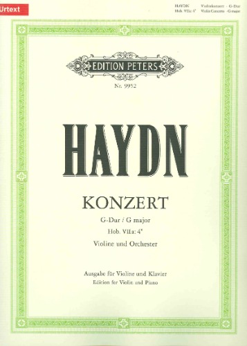 HAYDN, Joseph (1732-1809) Concerto No.2 in G Hob.VIIa/4 for Violin and Piano (KUCHLER)