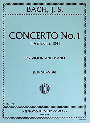 BACH, Johann Sebastian (1685-1750) Concerto No. 1 in A minor, S. 1041 for Violin and Piano (GALAMIAN)