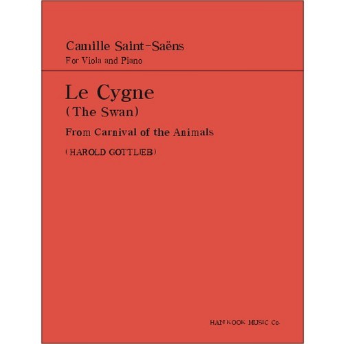 SAINT-SAENS, Camille (1835-1921) Le Cygne (The Swan) For Viola and Piano 생상스 동물의 사육제 중 백조 (비올라)