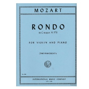 MOZART, Wolfgang Amadeus (1756-1791) Rondo in C major, K. 373 for Violin and Piano (FRANCESCATTI)