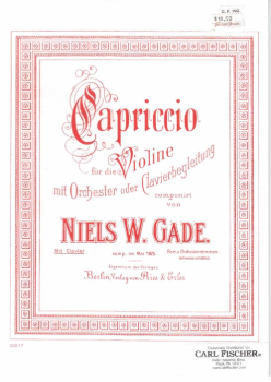 GADE, Niels (1817-1890) Caprccio for Violin and Piano