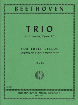 BEETHOVEN, Ludwig van (1770-1827) Trio in C major, Op. 87  for Three Cellos (PRELL)