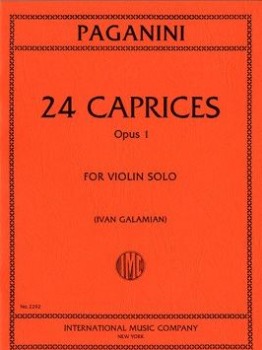 PAGANINI, Niccolo (1782-1840) 24 Caprices, Op. 1 for Violin Solo (GALAMIAN)