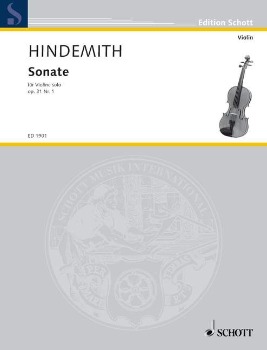 HINDEMITH, Paul (1895-1963) Sonata, Op. 31/1 for Violin and Piano