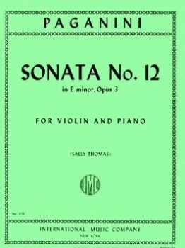 PAGANINI, Niccolo (1782-1840) Sonata No.12 in E minor, Op. 3 for Violin and Piano(THOMAS)