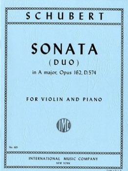 SCHUBERT, Franz (1797-1828) Sonata (Duo) in A major, Op. 162 for Violin and Piano