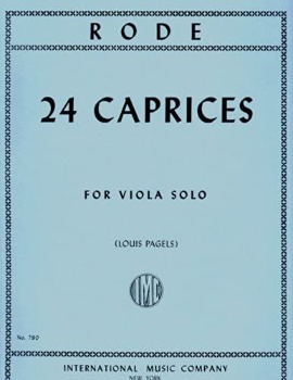 RODE, Pierre (1774-1830) 24 Caprices for Viola Solo (PAGELS)