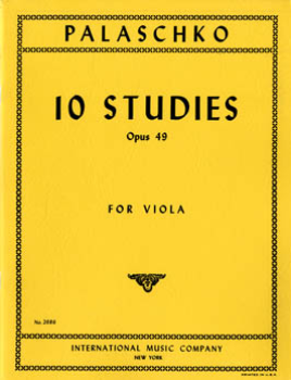PALASCHKO, Johannes (1877-1932) 10 Studies, Op.49 for Viola Solo