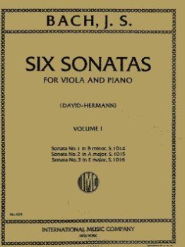BACH, Johann Sebastian (1685-1750) Six Violin Sonatas: Volume I (S.1014-1016) for Viola and Piano