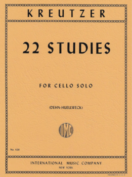KREUTZER, Rodolphe (1776-1831) 22 Studies Cello Solo