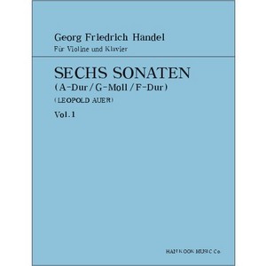 HANDEL, George Frideric (1685-1759) 6 Sonatas Vol.1 For Violin and Piano 헨델 바이올린 6 소나타 제1권